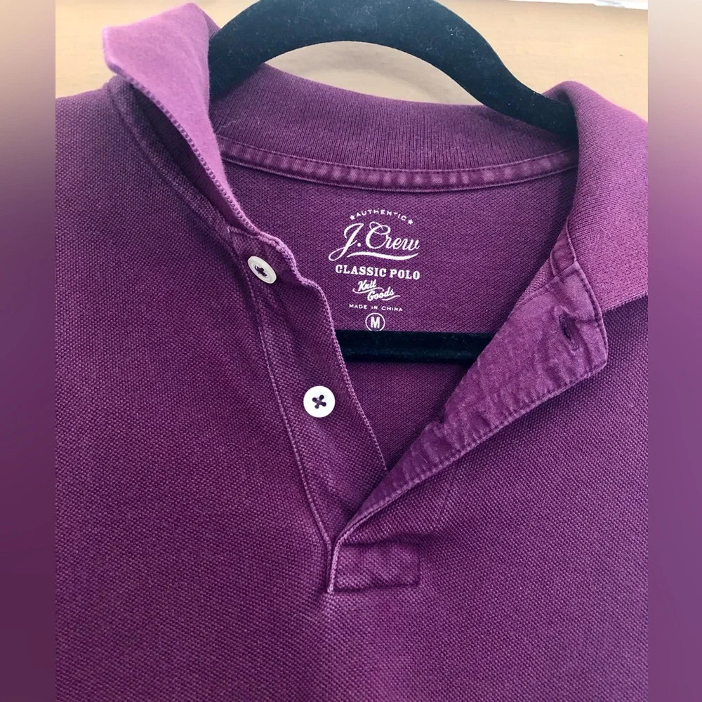 J. Crew Eggplant Maroon Purple J. Crew Classic Polo Shirt fall color